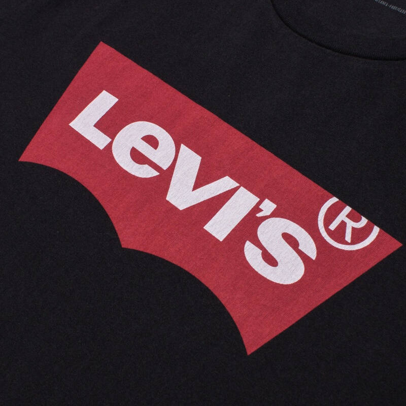 levi"s logo tee系列男士李维斯黑色经典logo印花短袖