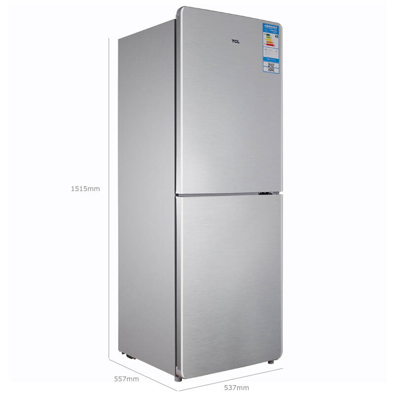 tcl bcd-183kf1 183升 双门冰箱 一级能效 全局光(星空银)