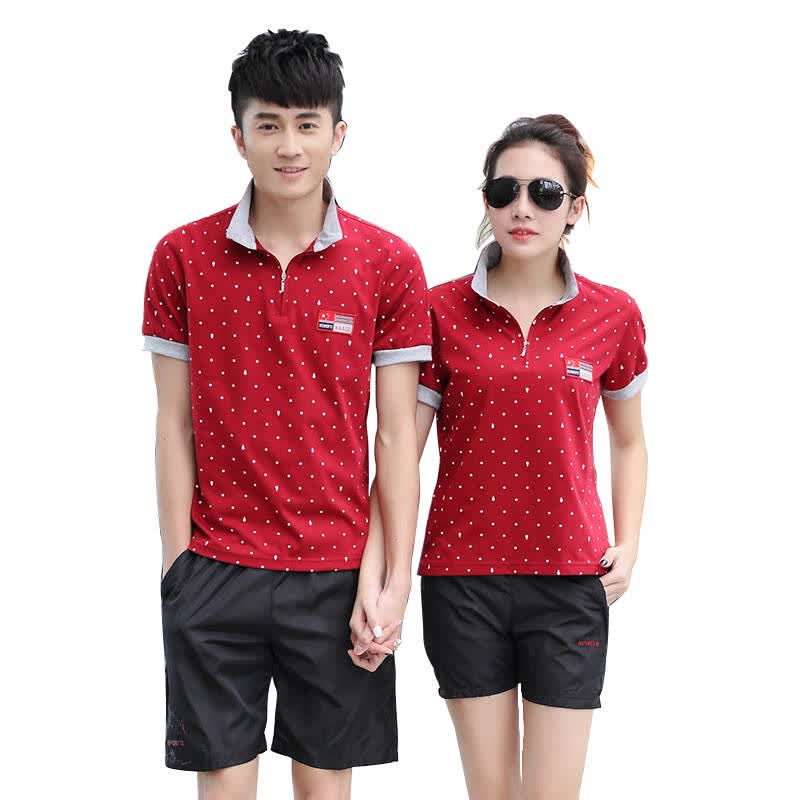 短袖t恤休闲时尚运动服套装女 15088男款荧光色 xl / 身高170左右