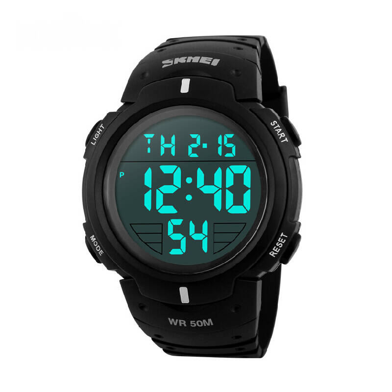 时刻美(skmei) 男士手表 大数学显示表盘 多功能