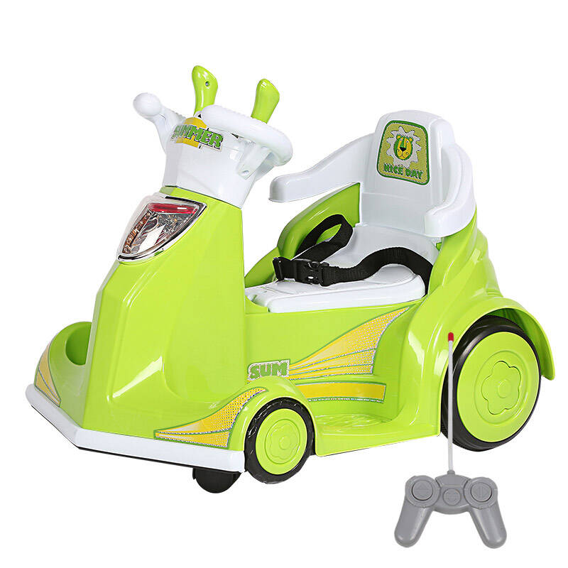 小虎子室内儿童电动车宝宝双驱四轮玩具电瓶车带安全带b088 果绿色