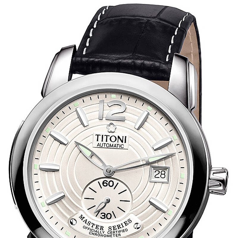 梅花(titoni)手表大师系列机械男表 83688 s-st-297银盘