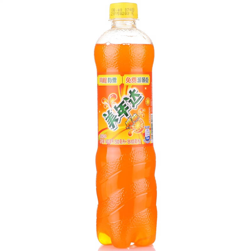 美年达(mirinda)橙味碳酸饮料 把乐带回家 600ml*24瓶