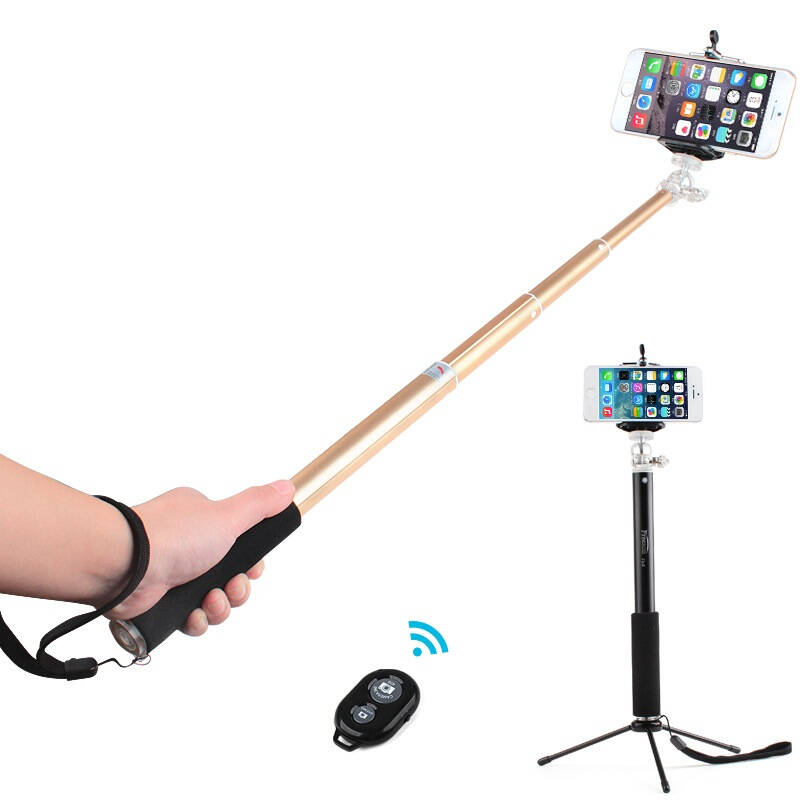 如何使用蓝牙自拍杆，如何将自拍杆连接至手机