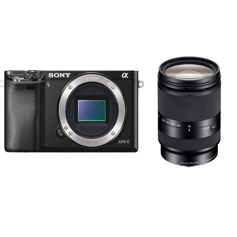 索尼(sony) ilce-6000l 微单套机 黑色(18-200mm镜头