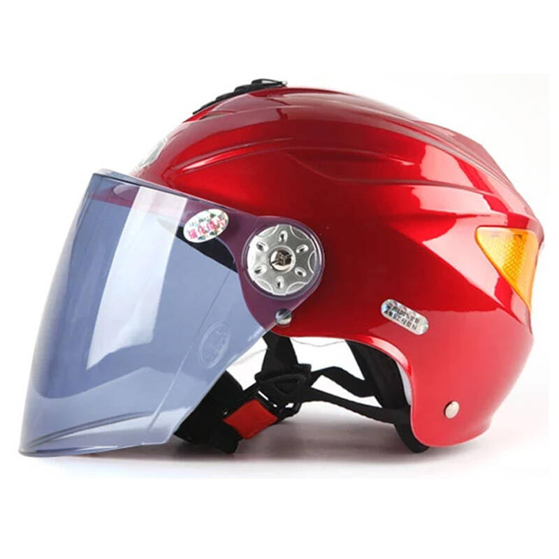 西渡 摩托车电动车头盔 防紫外线半盔 单镜片夏季头盔