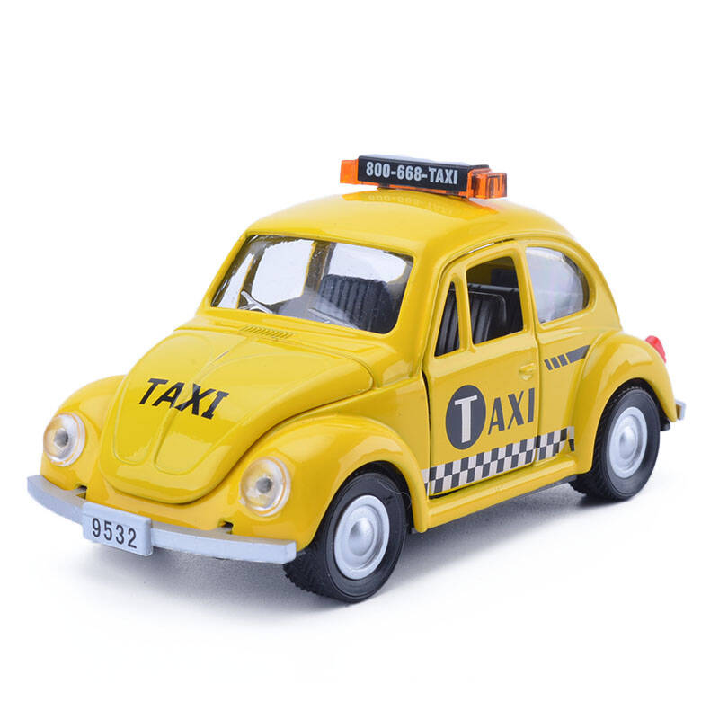 大众甲壳虫1967出租车消防警车1:32合金汽车儿童玩具仿真车模型 出租