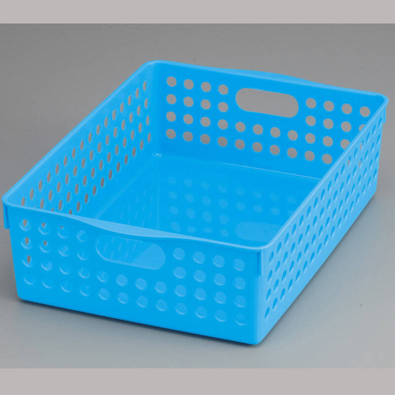 inomata日本进口塑料篮子玩具食品文件收纳筐办公收纳