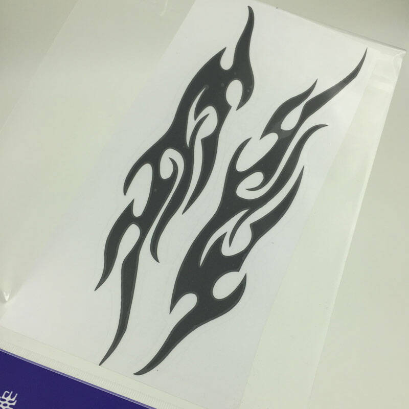 帝图 汽车贴纸 火焰遮划痕贴 个性图腾火焰拉花 车身贴纸 后视镜盖贴