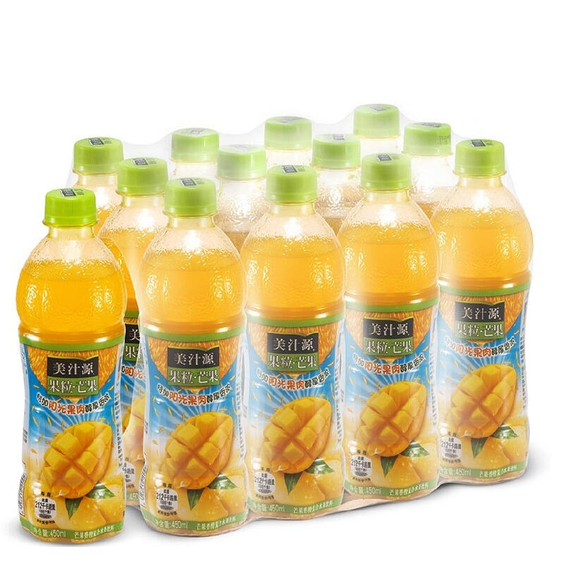 美汁源果粒芒果450ml*12瓶 塑包装