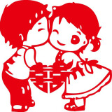 麦达令婚庆用品 创意结婚喜字贴 婚礼卡通静电喜婚房装饰窗花喜字