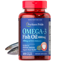 【美国进口】普丽普莱 深海鱼油软胶囊100粒 中老年成人 omega-3高浓缩鱼肝油辅助降血脂软化血管明目