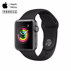 APPLE 苹果智能手表 Watch Series3 智能手表S3运动防水铝金属表壳运动型表带 Apple Watch Series 3黑色 38mm-GPS版