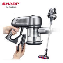 夏普(SHARP)无线手持充电吸尘器家用立式吸尘器 无线无绳大吸力 雅韵银科技版EC-SA82W-S