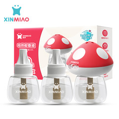 新妙(Xinmiao)驱蚊 蚊香液 电蚊香 45ml×3瓶(90晚)+1器 驱蚊器 婴儿童蚊香 驱蚊液 无香型