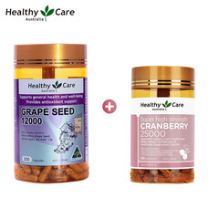 Healthy Care女澳世康 性养生组合葡萄籽精华胶囊300粒+蔓越莓胶囊90粒