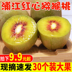 【第二件7元】蒲江红心猕猴桃新鲜水果包邮当季奇异果狝猴桃整箱应季弥猴桃 8个装 70-90g(超值!实惠装)