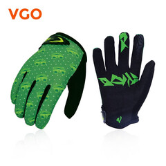 Vgo 儿童骑行手套 户外运动自行车 防滑耐磨高弹透气 全指手套 SL75144-K 青蛙 KID-XXL 7-8岁(尺寸偏小)