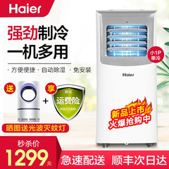 海尔(Haier)空调可移动空调立式小型一体机 1匹单冷空调 家用厨房免安装一体机 租房空调 【20年新款】1匹单冷移动空调