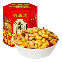 兴盛德旗舰店麻辣花生325克*6【定制六棱礼盒 】河南特产零食小吃坚果开封特产礼物 6五香