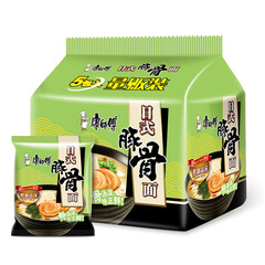 康师傅 方便面(KSF)熬制高汤 日式豚骨袋面 泡面五连包