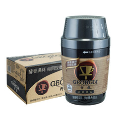 可口可乐(Coca-Cola)乔雅咖啡浓香美式咖啡340ml*5杯装15杯整箱熬夜下午茶 没货 可口可乐乔雅咖啡浓香美式340ml*15杯/箱