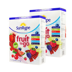 SunRype 加拿大进口天然水果条果丹皮宝宝儿童零食辅食果肉条水果粒 72条/盒*2