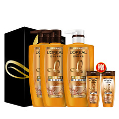 欧莱雅(LOREAL)精油润养洗发露500ml*2+欧莱雅精油润养润发乳500ml