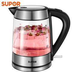 苏泊尔(SUPOR)玻璃电水壶热水壶高硼硅玻璃电热水壶 1.7L烧水壶 SWF17E26A