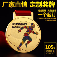 奖牌定做运动会比赛奖章马拉松金牌挂牌徒步纪念定向赛奔跑吧兄弟 金色