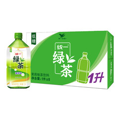 统一 绿茶 1L*8瓶 整箱装 调味茶饮料
