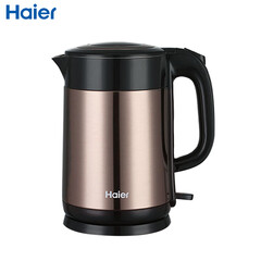 海尔(Haier) 电水壶 HKT-D7G01C 双层防烫 1.7升容量 304不锈钢内胆 水壶