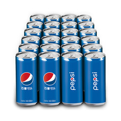 百事可乐 Pepsi 汽水 碳酸饮料 细长罐330ml*24听 百事出品