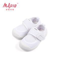 幸福玛丽 儿童鞋运动鞋小白鞋新品2-6岁宝宝鞋子男女童夏春秋网布透气学步鞋 白色 内长15cm