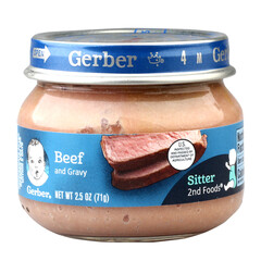 嘉宝GERBER 美国进口 婴幼儿宝宝营养辅食零食 2段肉泥 71g 牛肉泥 71g 6个月+