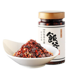饭爷辣椒酱下饭菜牛肉酱拌饭酱拌面酱 佐饭香牛魔王辣酱220g