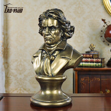 kiethysa艺术品 世界名人莫扎特雕像工艺品 书房办公桌样板间摆设摆件