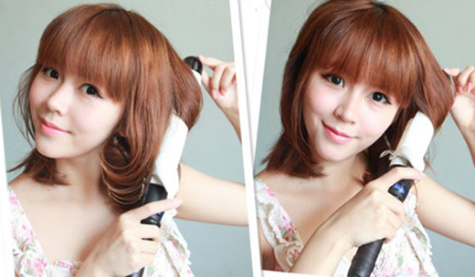 日系发型卷发棒教程 如何使用卷发棒卷短梨花发型图片