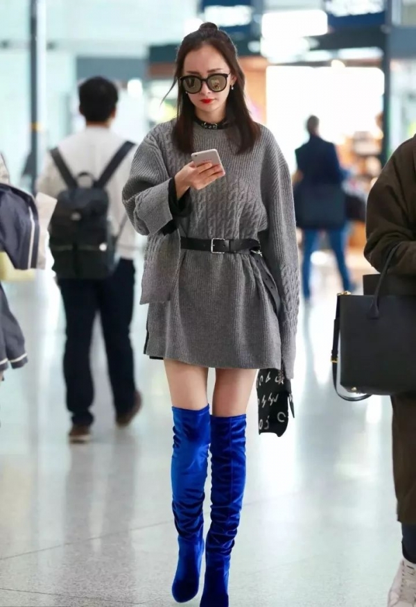 长筒靴该怎么穿 明星长筒靴搭配图片