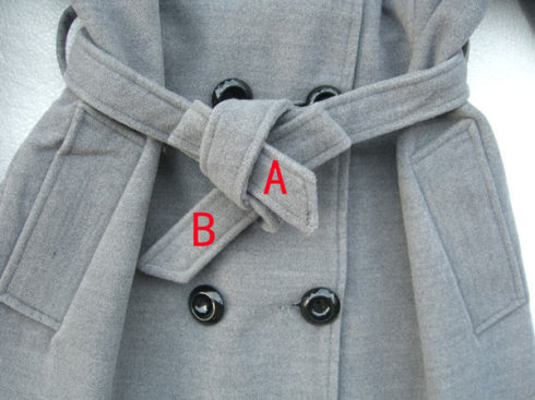 大衣腰带怎么系好看大衣蝴蝶结的系法图解- 京东