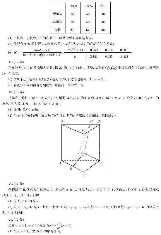 2021年高考数学试题及解析汇总