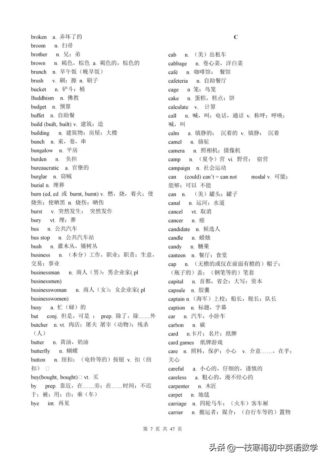 高考英语考试大纲词汇表（图片版）