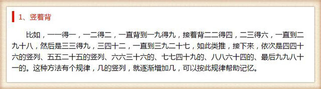 乘法口诀表怎么背得快 诀窍(怎样背乘法口诀最快)