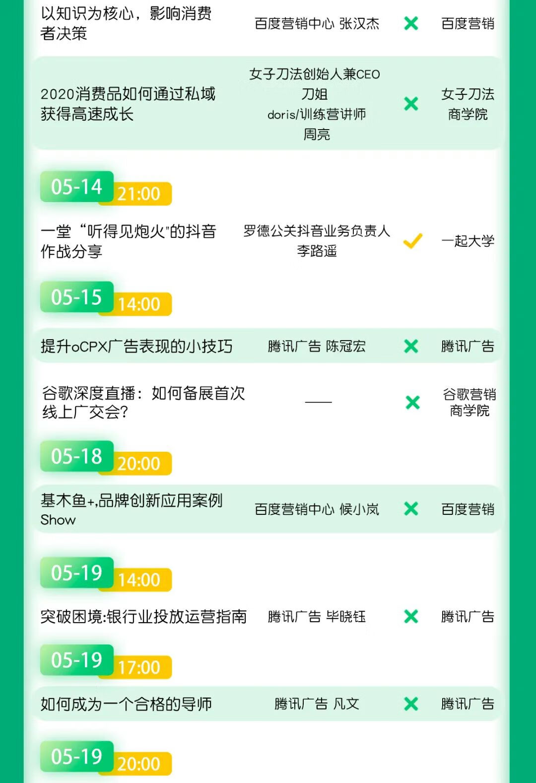 培训课程表(成人技术培训学校)