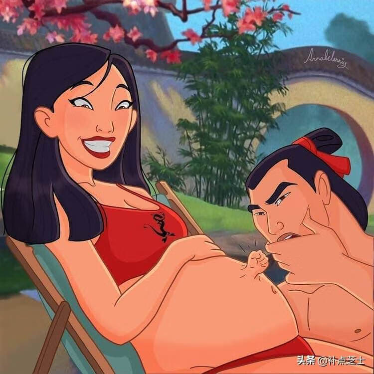 孕妇大肚照卡通(孕妈晒大肚照)