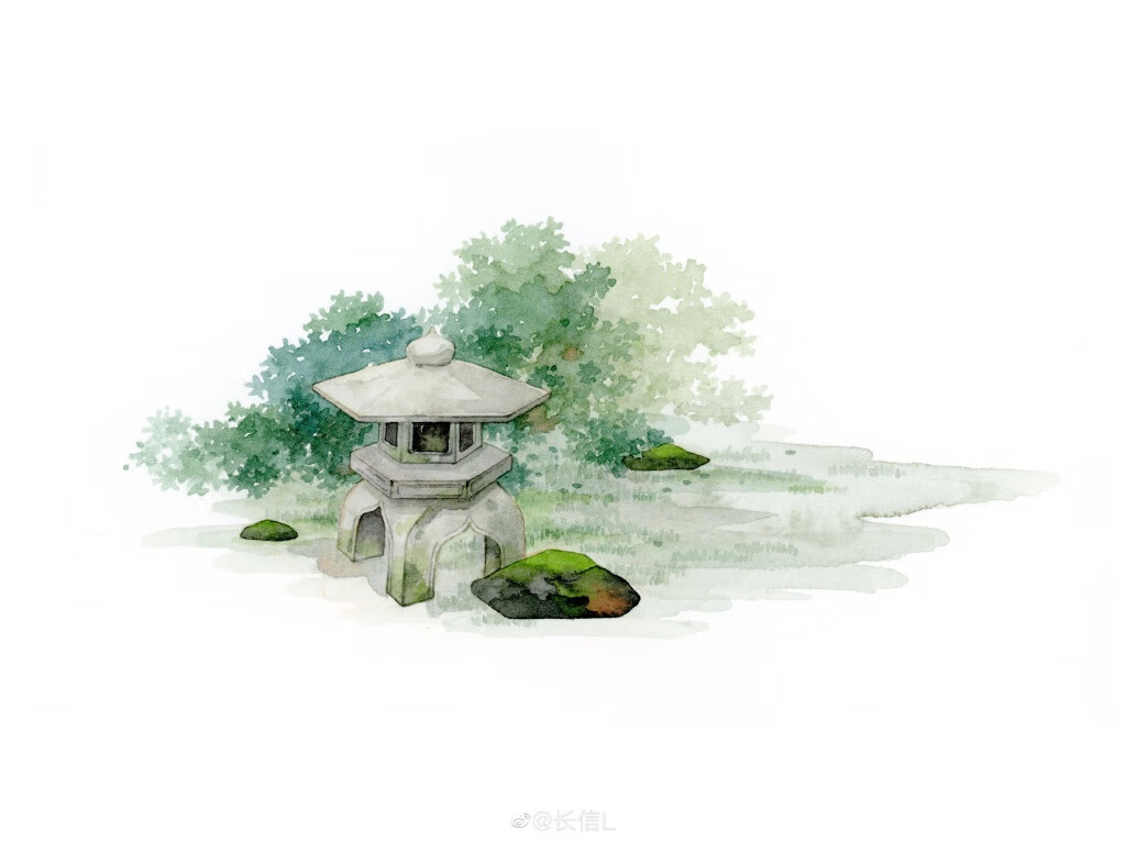 古风水彩画风景教程少儿(简单水彩画教程风景画)