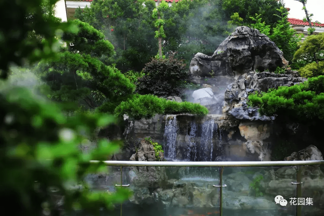 花园水景风水(庭院瀑布水幕系统)