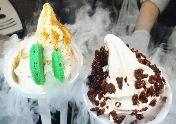 液氮冰淇淋制作方法图片