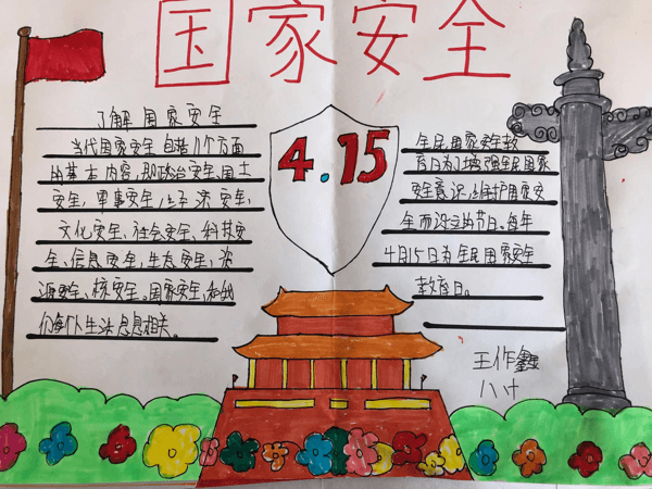 国家安全教育日手抄报简单又漂亮内容(安全教育日专题手抄报内容)