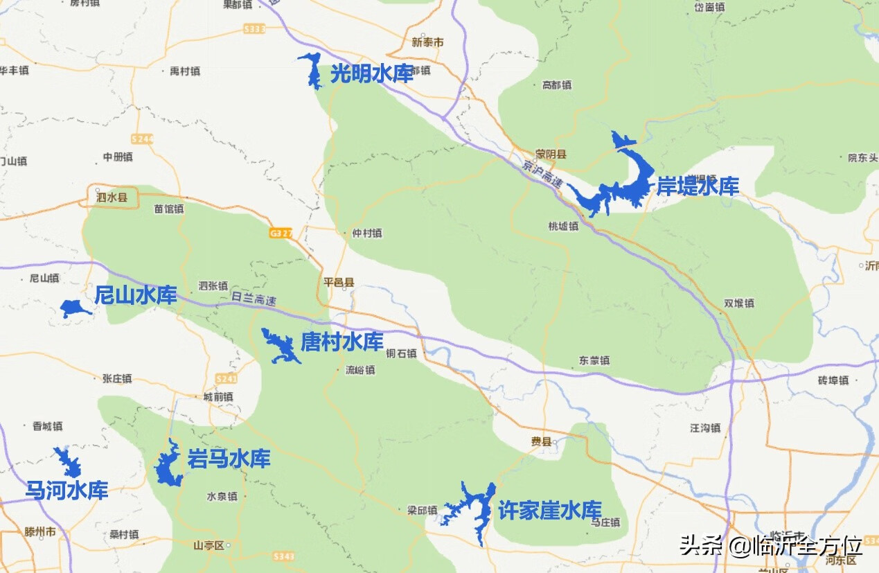 沭河流域地图图片